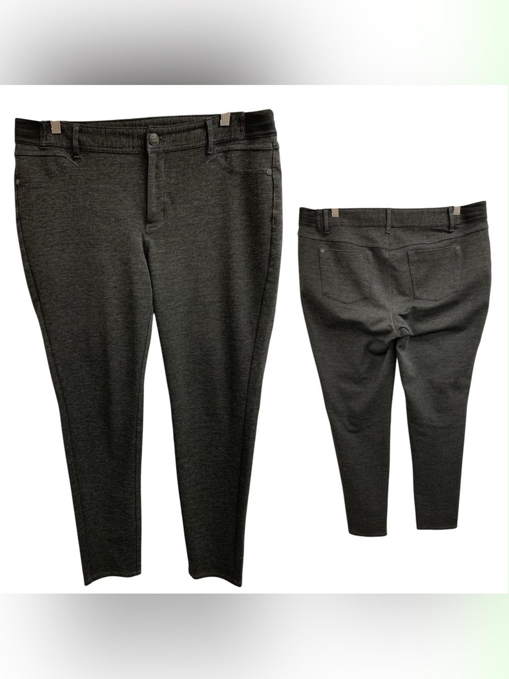 Simply Vera Vera Wang Dark Gray Stretch Chinos - Size L